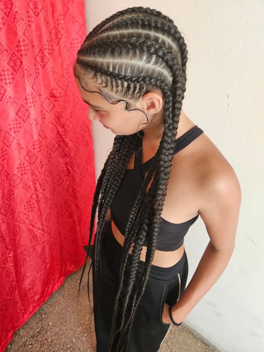 Trenzas pegadas largas por BraidsLaRosa