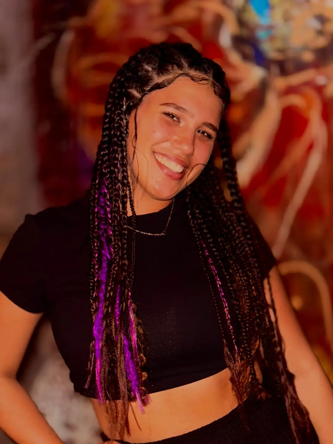 Box braids con mechas de color por BraidsLaRosa